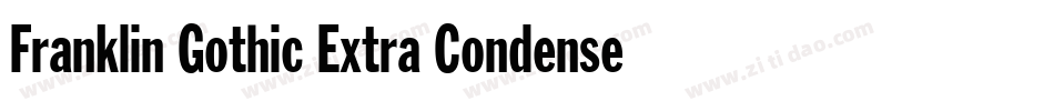 Franklin Gothic Extra Condensed BT字体转换